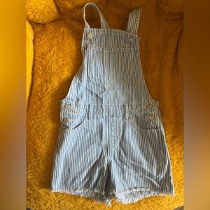 Striped overalls